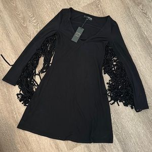 Idyllwind XS black fringe dress